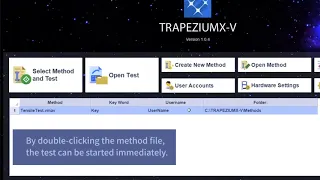 Quick Method List  Linkage with TRAPEZIUMX V software - Shimadzu Autograph Univesal Test Systems