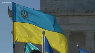 Hundreds march in DC to support Ukraine and call for peace