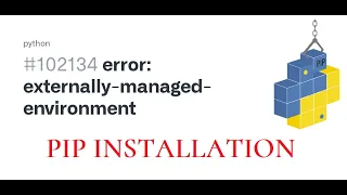 How to solve pip install error This environment is externally managed