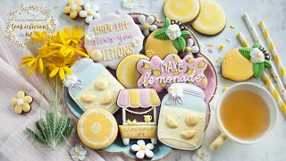 LEMON THEMED DECORATED COOKIES ~ When life gives you lemons, make lemonade cookies!