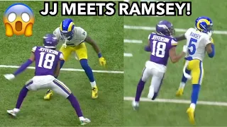 Justin Jefferson vs Jalen Ramsey! FULL MATCHUP! Rams vs Vikings 2021 highlights | WR vs CB |