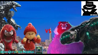 Mei Lee And Knuckles Vs  Death Egg Robot And Ming Lee l Mechagodzilla Attacks