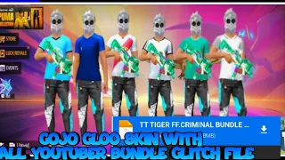 GOJO GLOO SKIN + ALL YOUTUBER BUNDLE GLITCH FILE OB44. free fire glitch file ob44