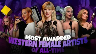 Most Awarded Western Female Artists Of All-Time | Hollywood Time | Beyonce, Taylor Swift, Lady Gaga