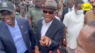 PDP Jittery As Gov. Sanwo-Olu Receives Rousing Welcome In Rivers State to Commission Wike's Project