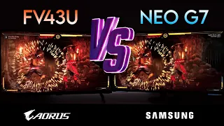 Aorus FV43U VS Samsung NEO G7 A 43" Mini LED Difference!