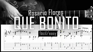 Que bonito (Rosario Flores) - Fingerstyle guitar -  Arreglo solista con partitura y tablatura
