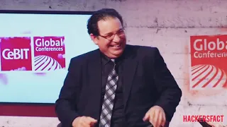 Live HACKING performance by Kevin Mitnick at GeBit global conference