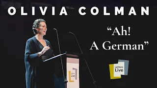 Olivia Colman reads a letter from Queen Elizabeth, the Queen Mother