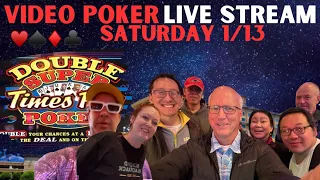 🔴 Video Poker ❤️♣️♦️♠️ Live Stream Saturday with Special Guests #videopoker,#casino,#gambling