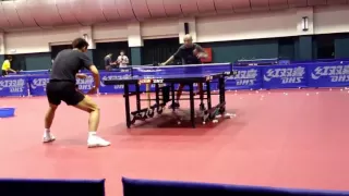 Zhang jike Backhand training - back spind drive 2