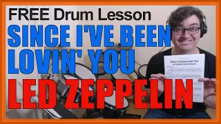 ★ Since I've Been Lovin' You (Led Zeppelin) ★ FREE Video Drum Lesson | How To Play SONG (Bonham)