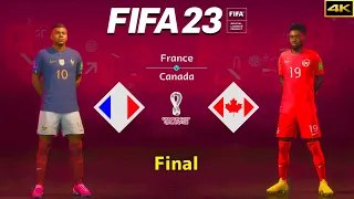 FIFA 23 - FRANCE vs. CANADA - FIFA World Cup Final - Mbappé vs. Alphonso Davies - PS5™ [4K]