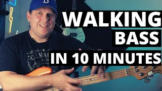 Learn Walking Bass in less than 10 Minutes! A Beginners Guide To Major Chord Tone Walking Bass Lines