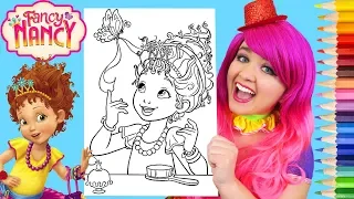 Coloring Fancy Nancy Clancy Disney Coloring Page Prismacolor Pencils | KiMMi THE CLOWN