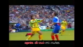 La version karaoké du mythique but du FC Nantes contre le PSG commenté par Thierry Gilardi