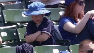 TOR@CLE: Indians fan upset with score in the 5th