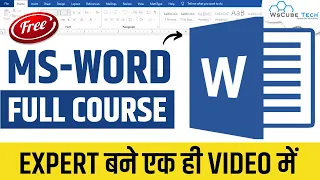 MS Word Tutorial in Hindi 🔥| Full Microsoft Word Course (Basic to Advanced)