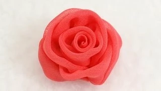 DIY How to make Chiffon Rose, Tutorial, DIY, Chiffon Rose Bud