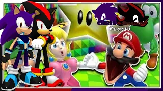 Party Time! Chris and Shadow reacts to SMG4//Glitch Productions: R64 - Mario Party!