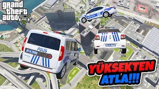 Türk Polis Arabaları Yüksekten Atlamalı Sağlamlık Testinde - GTA 5