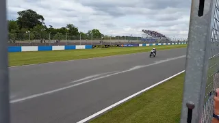 1967 Honda 6 RC174 ride pasts at Donington (EPIC EXHAUST SOUNDS!)