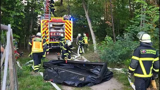 Waldbrandübung der Feuerwehr Bürstadt.