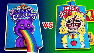 Poppy Playtime Chapter 3🍔 vs Poppy Playtime Chapter 3👩 (Game Book Battle, Horror Game, Paper Play)