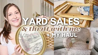 COMMUNITY YARD SALES & THRIFT WITH ME AT GOODWILL | YARD SALE HAUL | THRIFT HAUL