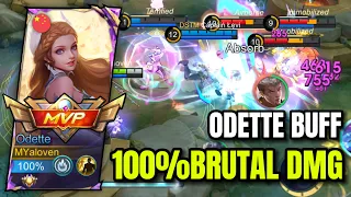 100%BRUTAL DMG !!! ODETTE BEST BUILD & EMBLEM 2024 !!! (Must Try)