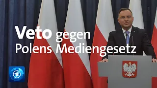 Polen: Duda legt Veto gegen Mediengesetz ein