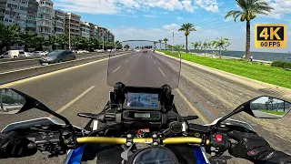 Honda Africa Twin DCT " Riding in City Traffic & Nice Sea Side Road"  Engine Sounds Only