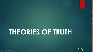 Theories of Truth