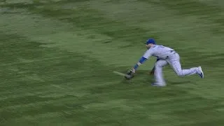 Bautista hauls in his second diving catch