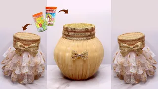 2 Ideas for Luxurious Eid Decorative Jars from used sausage jars!