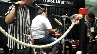 My Dad Doing Worlds Fastest Drummer (Summer NAMM 2012)