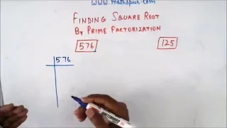 How to find square root of numbers using prime factorization method ( part 1 ).