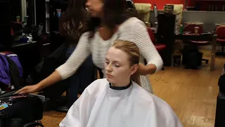 Jasmine AZ - Pt 1: Long Blonde Hair to Bald w/ Glasses (Free Video)