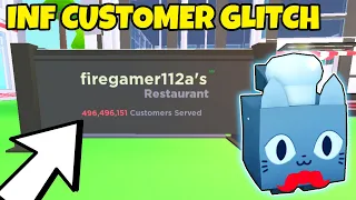 👨‍🍳💎 INF CUSTOMER GLITCH HOW TO GET CUSTOMERS In My Restaurant! And Huge Chef Cat In Pet Simulator X