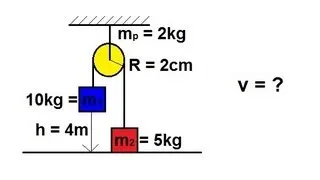 Physics 13  Moment of Inertia and Rotational Kenetic Energy (2 of 5) Pulley System