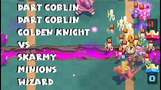 DOUBLE DART GOBLIN & GOLDEN KNIGHT vs SKARMY, MINIONS & WIZARD