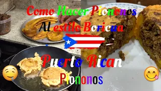 PIONONOS DE CARNE PUERTORRIQUEÑOS  (HOW TO MAKE PUERTO RICAN PIONONOS)