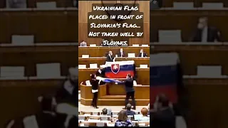 Ukrainian Flag disrespected at Slovak Parliament. Round 1. Subscribe