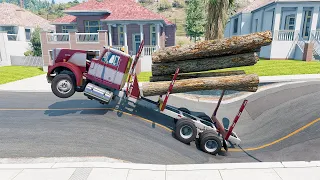 Mobil vs Potholes #20 - BeamNG Drive