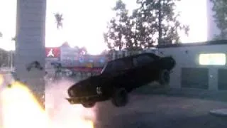 Midnight Club LA - Double Gas Station Pump Explode And Spin