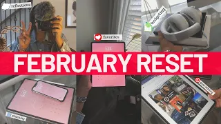 FEBRUARY 2023 MONTHLY RESET ROUTINE | budget recap, goal setting, reflections, favorites, mood board