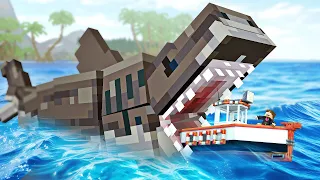 MEGALODON: O MAIOR TUBARÃO DO MUNDO NO MINECRAFT ! ( MegaTubarão )