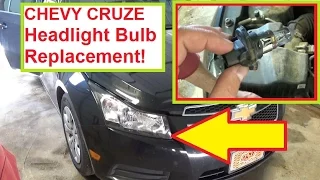 Chevrolet Cruze Headlight Bulb Replacement 2010 2011 2012 2013 2014 2015