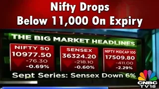 Market Today-27th Sep | Nifty Drops Below 11,000 On Expiry, Sensex By 200 & Midcap Falls By 400 Pts