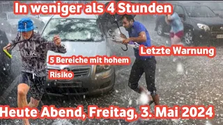 Roter Alarm.  Schwerste Gewitter werden Deutschland in wenigen Stunden erschüttern